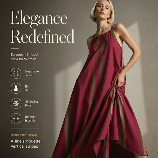 Women's Summer Spaghetti-Strap Maxi Dress