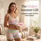 Women’s Rainbow Stripe Tank & Shorts Set