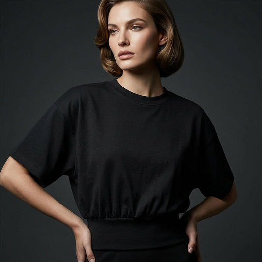 📢📢30% OFF !! ⏰Women's Crew Neck Top with Cinched Waist