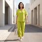 ⏳Limited-time 50% off⏰Women's V-Neck Top & Wide-Leg Pants Set👚👖
