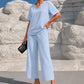📢📢40% OFF !! ⏰Women's V-Neck Top & Wide-Leg Pants Set👚👖
