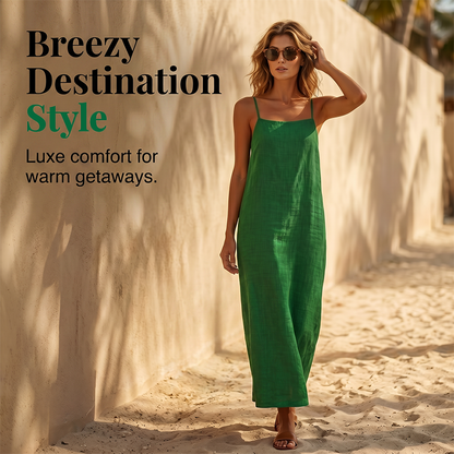 📢📢40% OFF !! ⏰Women's Casual Solid Color Slip Dress