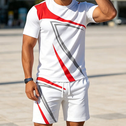 Men's Casual Summer T-Shirt & Shorts 2-Piece Set