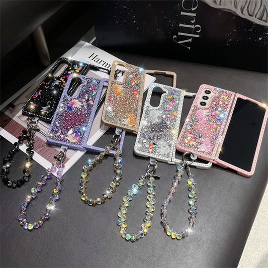 📢📢40% OFF !! ⏰Glitter Phone Case with Wrist Strap