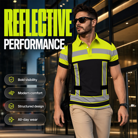 📢📢40% OFF !! ⏰Men's High Visibility Reflective Short Sleeve Shirt