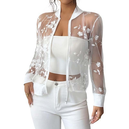 🌸LIMITED-TIME 50% OFF!⏰✨Women's Summer Floral Sheer Mesh Jacket