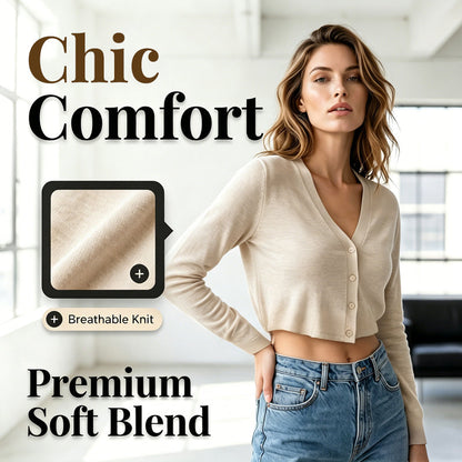📢📢40% OFF !! ⏰Women Thin Cropped Cardigan Button Front Summer Shawl for Slip Dress