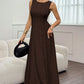 📢📢40% OFF !! ⏰ Women's Sleeveless Pleated Maxi Dress – Flattering A-line – 94K+ sold, perfect for summer or special occasions 🌸🌿☀️