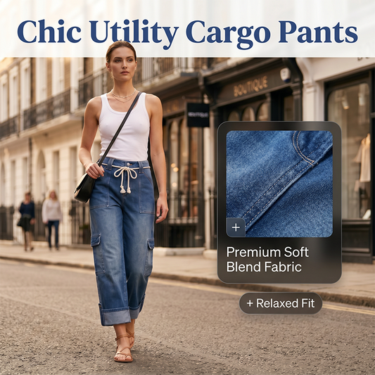 📢📢40% OFF !! ⏰Women's Casual Wide Leg Cargo Pants