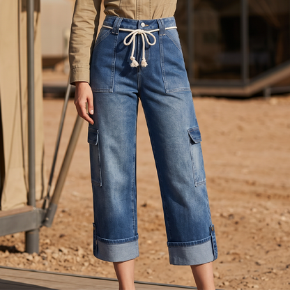 📢📢40% OFF !! ⏰Women's Casual Wide Leg Cargo Pants