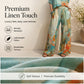 Women's Artistic Print V-Neck Top & Wide-Leg Pants Set