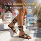 Lace-Up Roman Style Flat Sandals for Summer