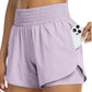📢📢40% OFF !! ⏰Women Athletic Yoga Shorts Doubled Layer Gym Shorts