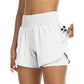 📢📢40% OFF !! ⏰Women Athletic Yoga Shorts Doubled Layer Gym Shorts