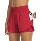 📢📢40% OFF !! ⏰Women Athletic Yoga Shorts Doubled Layer Gym Shorts
