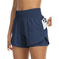 📢📢40% OFF !! ⏰Women Athletic Yoga Shorts Doubled Layer Gym Shorts
