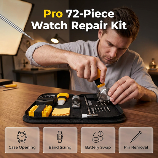 📢📢50% OFF !! ⏰Complete 72-Piece Watch Repair Kit ⌚ Everything You Need to Fix, Adjust & Revive Your Watch – All in One Box ✨