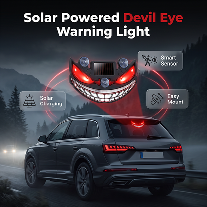 📢📢40% OFF !! ⏰Solar Devil Eye LED Car Warning Light