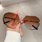 Retro Leopard Print Frame Sunglasses