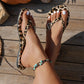 📢📢57% OFF !! ⏰Leopard Print Flip-Flops with Heart Charm