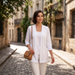 Women's 3/4 Sleeve Open Front Cardigan