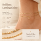 Dainty Layered Gold Initial Anklets
