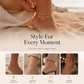 Dainty Layered Gold Initial Anklets