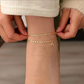 Dainty Layered Gold Initial Anklets