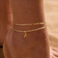 📢📢30% OFF !! ⏰Dainty Layered Gold Initial Anklets