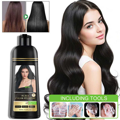 📢📢40% OFF !! ⏰ 3-in-1 Hair Color Shampoo & Conditioner for Gray Coverage