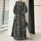 Leopard Print Oversized Maxi Shirt Dress