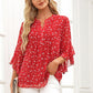 Women's 3/4 Sleeve Chiffon Blouse – Elegant Business Casual Top
