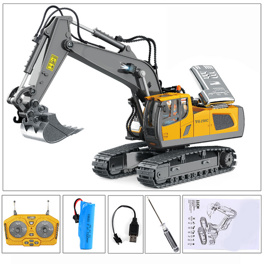 Heavy-Duty Alloy Remote Control Excavator Toy