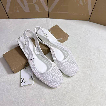 👡🌸 Women's Woven Slingback Sandals – 50% OFF! Chic woven detail, elegant slingback, comfortable flat sole – perfect for work & weekend. 🔥✨