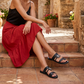 Women's Toe Loop Flat Sandals