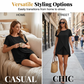 📢📢40% OFF !! ⏰Solid Color Short Sleeve Wrap Top and Shorts Lounge Set
