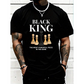 📢📢40% OFF !! ⏰Men Plus Size Chess Slogan Print T-Shirt Casual Short Sleeve Tee