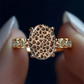 📢📢40% OFF !! ⏰Vintage Leopard Print Oval Ring