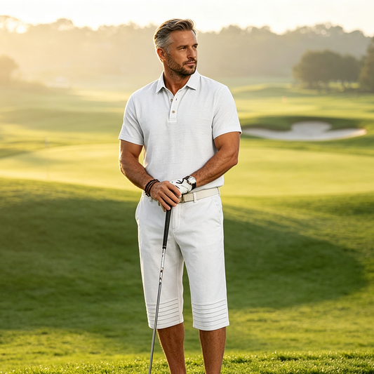 📢📢40% OFF !! ⏰Men Summer Shirt and Crop Pants Set Casual Beach Outfit