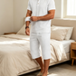 📢📢40% OFF !! ⏰Men Summer Shirt and Crop Pants Set Casual Beach Outfit