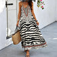 📢📢40% OFF !! ⏰🎉 2026 Sale — Over 32,000 Sold!🐆 Women's Animal Print Backless Halter Maxi Dress 🌴
