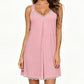 Women's Lace V-Neck Nightdress Loose Modal Slip Sleepwear