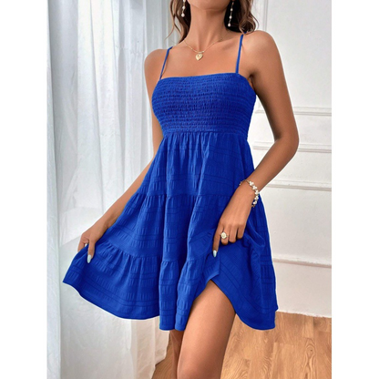Women's Sleeveless Smocked Mini Dress