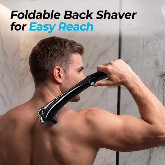 Men's Electric Back Shaver with 180° Foldable Handle