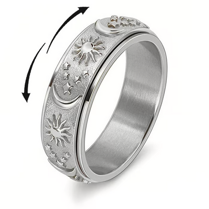 ⏳Limited-time 50% off⏰Sun, Moon, and Stars Anxiety Relief Spinner Ring for Couples