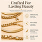 Dainty Layered Gold Initial Anklets for Women