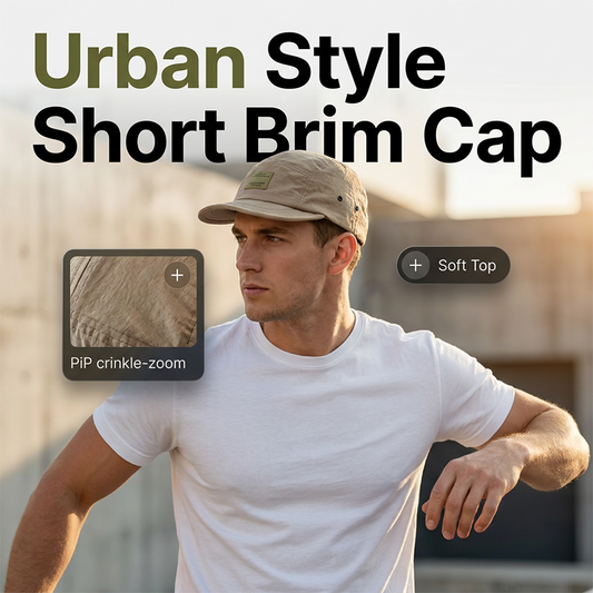 Short Brim Soft Top Baseball Cap