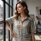 Women’s Casual Loose Fit Collared Blouse for Summer