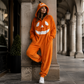 Unisex Halloween Pumpkin Hooded Jumpsuit