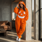 Unisex Halloween Pumpkin Hooded Jumpsuit